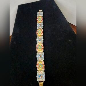 SE30 GM Italy Colorful Ceramic Tile Link Bracelet